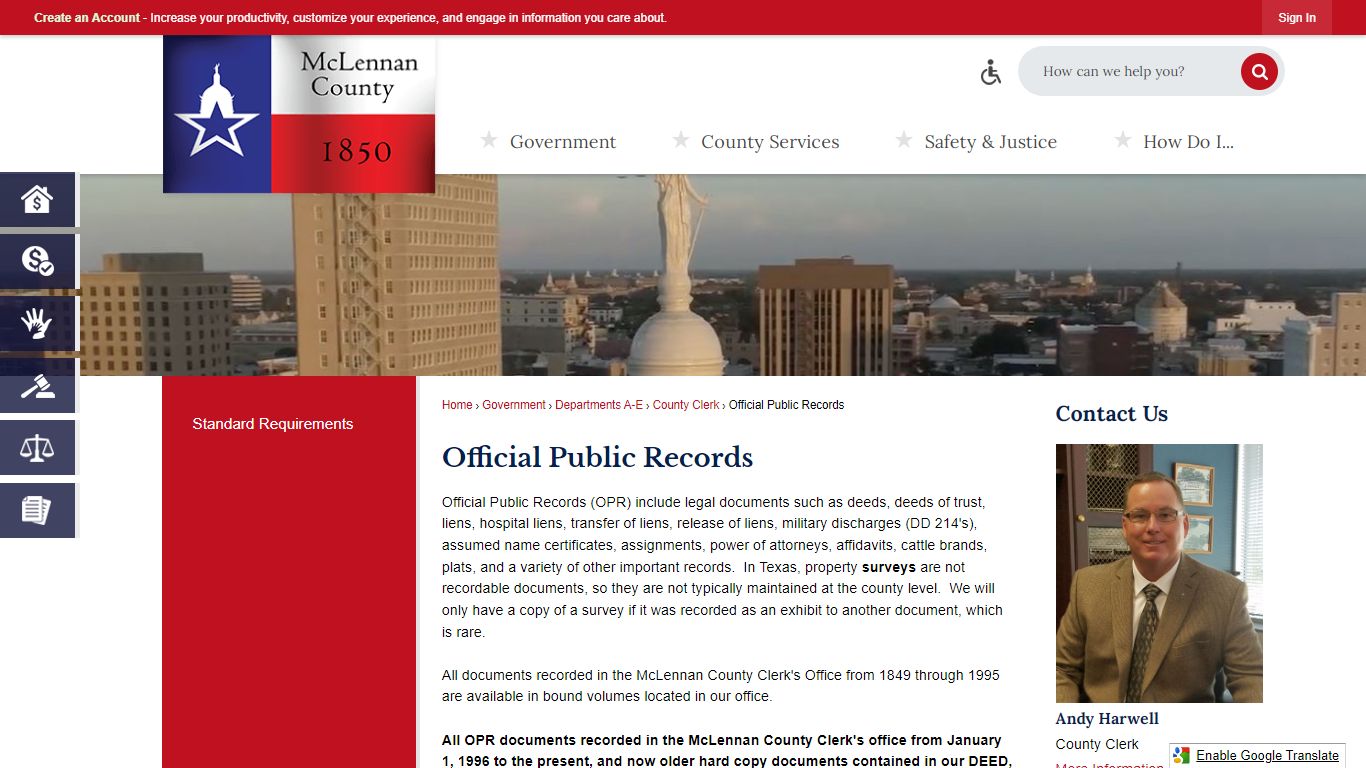 Official Public Records | McLennan County, TX